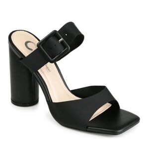 Journee Collection Womens Luca Tru Comfort Foam Open Square Toe Block Heel Sz 11